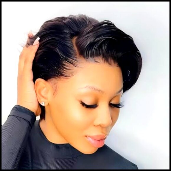 Amazon.com : Rebecca Fashion Short Pixie Cut Lace Front Wigs  Short Pixie Cut Lace Front Wig Human Hair Bob Style Glueless Wear